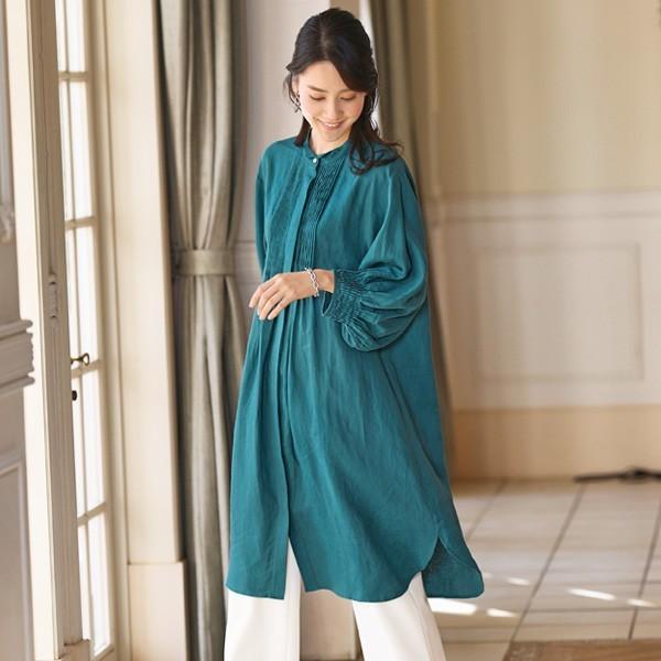 麻 プレゼント 綿 コットン ワンピース オーバー 春夏 母の日 ファッション レディース ミセス リネン チュニック 女性 七分袖