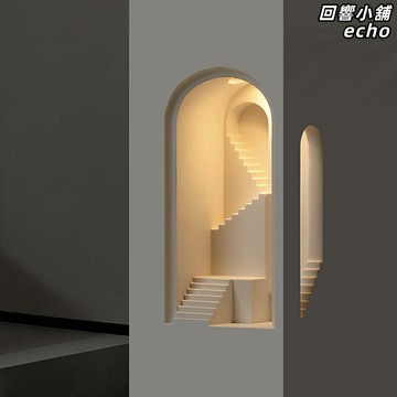 【人體感應】嵌入式壁燈 樓梯燈 牆角燈 走廊燈 石膏壁燈 壁龕燈 臥室燈 自動感應 節能省電 免佈線安裝 現代簡約