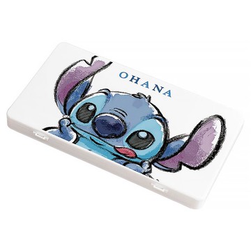 【Disney迪士尼】口罩隨身收納盒-水彩史迪奇 （18.4x10.4x1.5cm）_廠商直送