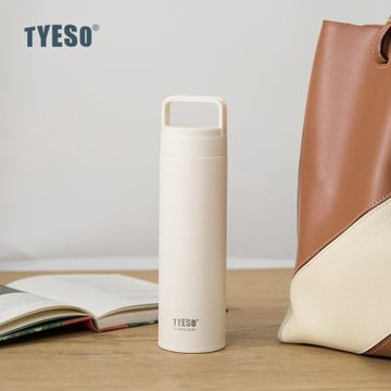 TYESO 日規設計 316不鏽鋼羽量快旋手提杯500ml(極輕巧/保溫/保冷/半圈瞬開/易清潔/高耐用)