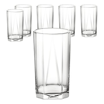 Ocean Glass 金字塔高球杯 玻璃材質 300ml  118 x 67mm  6個