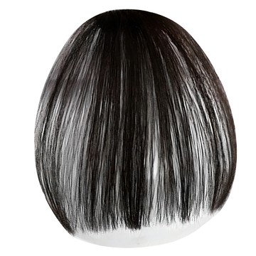 vvgabal 真人髮一字瀏海假髮  自然黑  1個