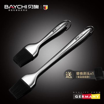 304不銹鋼油刷耐高溫硅膠食品級燒烤刷子不掉毛家用廚房抹油神器