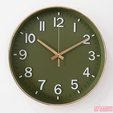 掛鐘現代簡約靜音裝飾無聲石英壁鐘客廳墻時鐘臥室裝飾掛式表30cm  夏沐生活