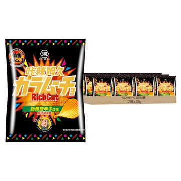 KOIKEYA 湖池屋 咔辣姆久 厚切洋芋片 勁辣唐辛子 12件組  1箱  28g