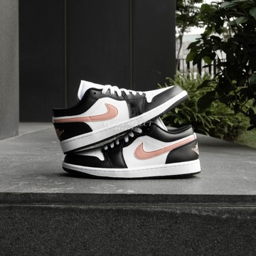 【逢甲 FUZZY】Air Jordan 1 Low Rust Pink 黑粉 黑白 粉勾 553558-165