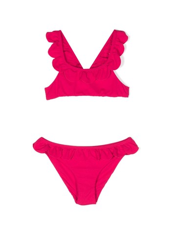 Il Gufo - ruffled-detail bikini set - kids - Polyamide/Elastane - 4 - Pink