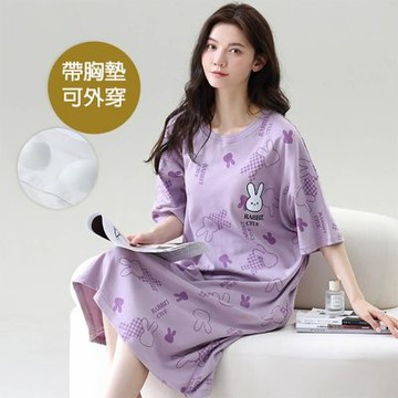 [韓國K.W.]韓國空運都會名媛莫代爾洋裝(居家服/家居服/睡衣/睡裙/涼感睡衣)FY6866