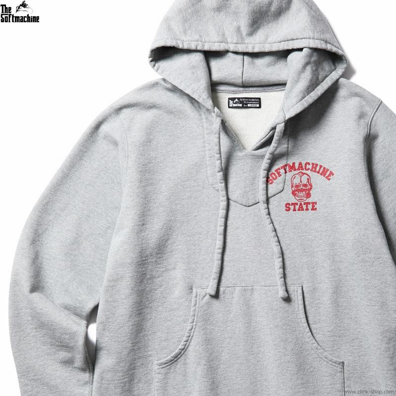 ソフトマシーン SOFTMACHINE DROP OUT HOODED (GRAY) メンズ パーカー