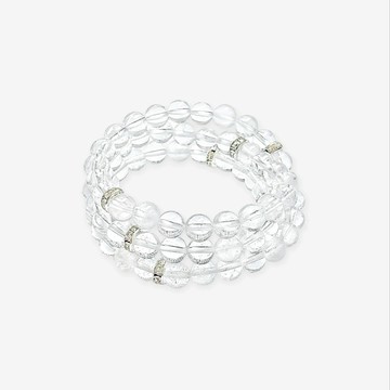 CHA 梵雪之光 喜馬拉雅水晶x水鑽 三圈手串 - 16cm