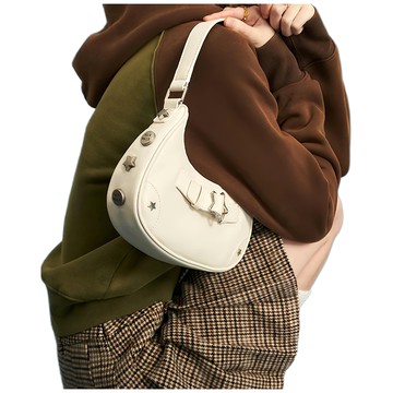 Vanwalk 出走 復古Y2K星星單肩包 V2573 380g  月光白