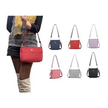 斜背包超小容量三主袋+外袋共四層進口防水尼龍布