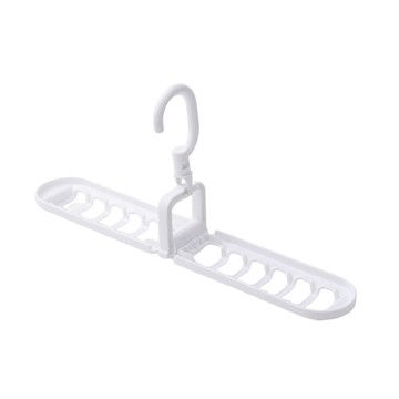 360度旋轉12孔魔術折疊衣架 多用途 出差、旅行、露營都好用 ABS材質  白色  1個