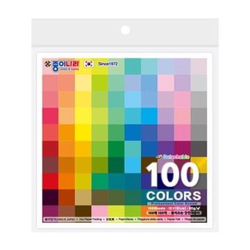Jong I Nara 單面色紙 100色 100張 附收納盒  100種  100個