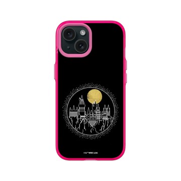 iPhone 15 Clear 粉漾桃 - 哈利波特 Harry Potter - 霍格華玆城堡剪影