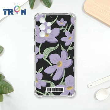 TRON 三星 A52/52s 平塗手繪花朵B款 四角防摔載具殼 軟殼 手機殼