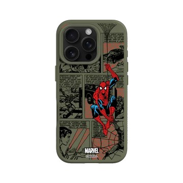 iPhone 16 Pro SolidSuit 海藻綠 - 迪士尼-漫威 Marvel - 蜘蛛人-漫畫風格