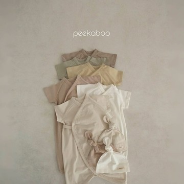 peekaboo 黃油親膚新生兒套裝｜寶寶套裝 連身衣 蝴蝶衣 嬰兒衣服 新生兒衣服 嬰兒帽子 韓國童裝