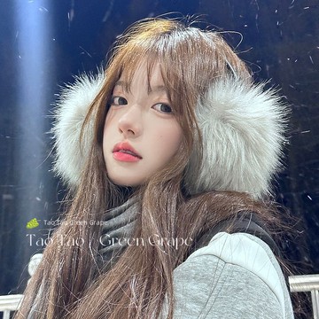 免運🔮可愛灰色毛絨耳罩女冬季仿狐狸毛耳套防凍耳包保暖東北騎車護耳捂毛絨絨耳罩 耳罩 保暖耳罩 毛帽 防風 防寒耳罩