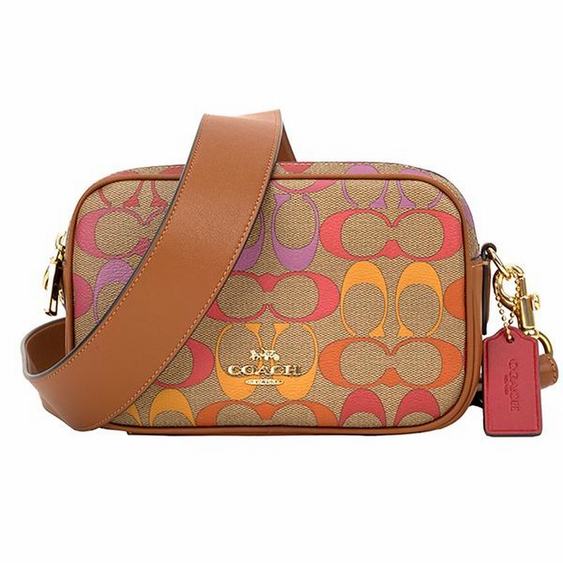 COACH ジェス クロスボディ ショルダーバッグ PCV レザー カーキ  