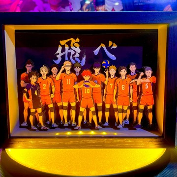 排球少年 相框 燈座發光 立體相框 3D相框 排球少年 周邊 大合照 禮物 夜燈 裝飾