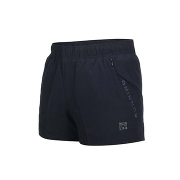 FIRESTAR 女四面彈性慢跑短褲-三分褲 平織 炫彩反光 路跑 運動 CL221-93 丈青炫彩
