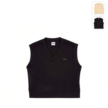 【FILA】女性 針織背心-黑色 5TKY-5205-BK
