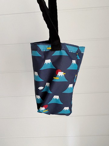 hairmo防潑水單杯飲料手提袋-富士山(冰壩/手搖/保溫瓶/大象杯)