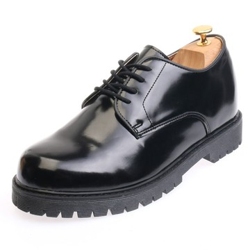 Black Mustang 男士Cindy德比樂福鞋 7cm  亮黑色  25.0cm