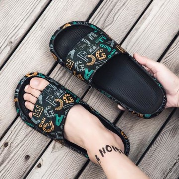 踩屎感拖鞋男夏季外穿防滑男士涼拖防臭戶外海邊洗澡大童沙灘涼鞋