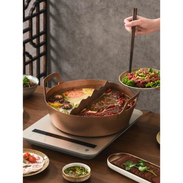 304不銹鋼鴛鴦鍋商用山野風火鍋做舊復古老火鍋電磁爐燃氣通用