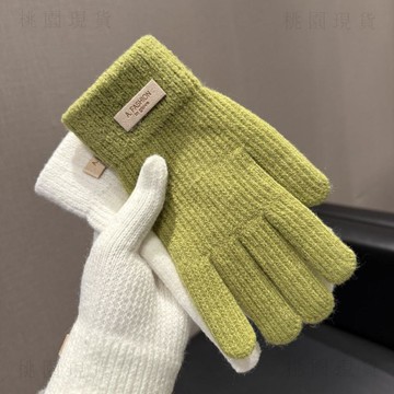 🚚次日達手套女冬季保暖加絨騎車針織防滑觸屏防風防寒騎行毛線秋冬手套