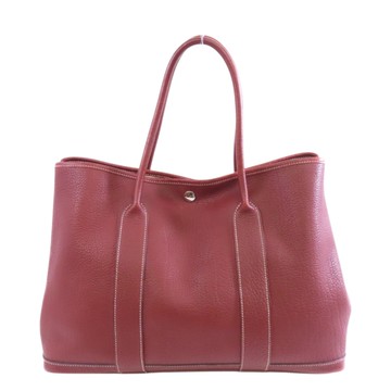 【二手名牌BRAND OFF】HERMES 愛馬仕 愛馬仕紅 Negonda皮革 Garden Party 36 PM 手提包 銀扣