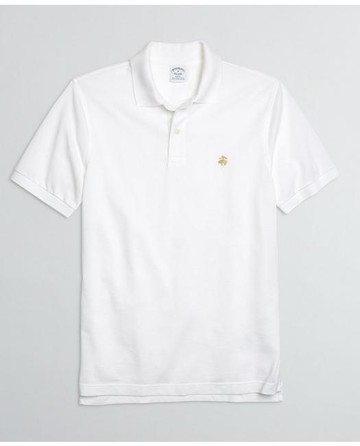 Brooks Brothers Men's Golden Fleece Stretch Supima Polo Shirt | White | Size Medium