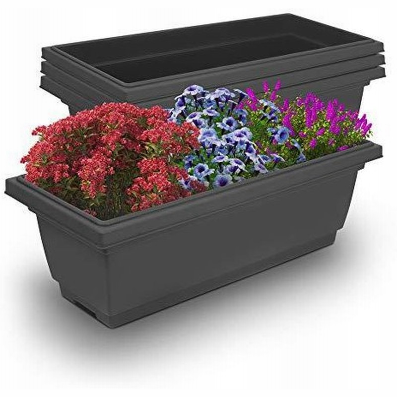 Outland Living 4ピース 21 75インチ 屋外 屋内用 長方形 プラスチック プランターボックス ハーブ 多肉植物 野菜 花園に最適 通販 Lineポイント最大0 5 Get Lineショッピング