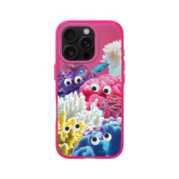 iPhone 16 Pro Clear 粉漾桃 - LOOK！多看我一眼 LOOK! Nature Seeks Attention - 人在做 大堡礁在看