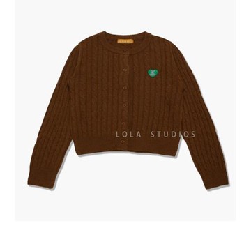 金智妮樸彩英rose同款韓國小眾甜美針織刺繡開衫毛衣外套女秋冬新