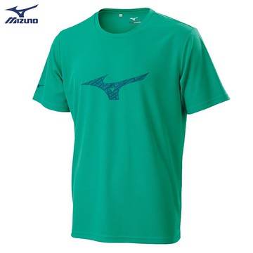 美津濃 MIZUNO 吸汗快乾 男款短袖T恤 32TA000136 田園綠