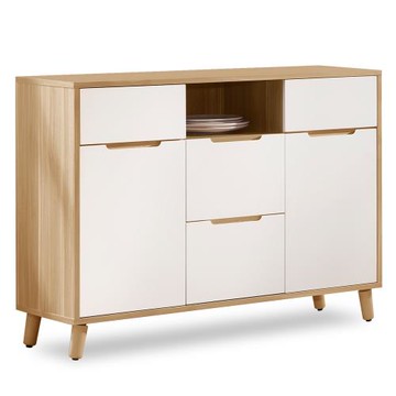 【時尚屋】[NM29]肯詩特烤白雙色3.6尺餐櫃NM29-525免運費/免組裝/餐櫃