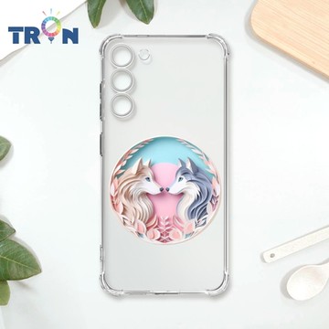 TRON 三星 S23 PLUS 可愛紙雕哈士奇 四角防摔 軟殼 手機殼