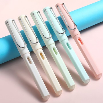 莫蘭迪色擦擦鋼筆 0.5mm 擦擦筆 墨囊鋼筆 書寫筆 簽字筆 墨水 墨囊 3.4mm【BlueCat】【RC4443】