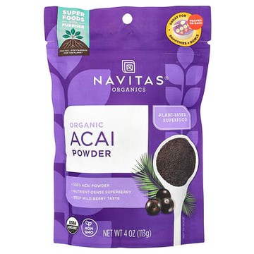 Navitas Organics, 有機抹巴西莓粉，4 盎司（113 克）