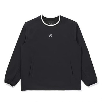 韓國MALBON撞色圓領長袖高爾夫服裝男修身百搭舒適運動上衣訓練服