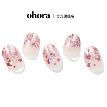 【ohora】 凝膠指甲貼(彩繪) N Love Bomb官方旗艦店/粉色/心形/白色/閃光/約會/日常
