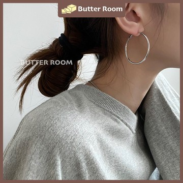 Butter Room 🧈 極簡圓形耳圈 （3種尺寸）（金/銀） 台灣出貨免運 圈圈 耳環 細圈