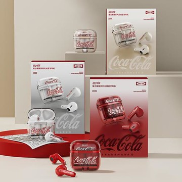 【Coca-Cola 可口可樂】透明感半入耳降噪藍芽耳機-T36S