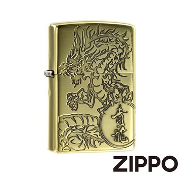 [隔日到貨] ZIPPO 亞洲限定防風打火機 四神青龍 金 ZA-3-26A 黃銅 美國製 煤油打火機