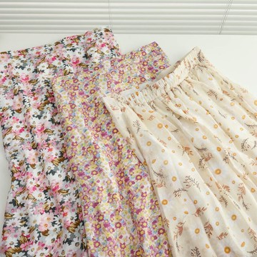 特價減8 甜美減齡碎花半身裙松緊高腰氣質顯瘦中長款雪紡A字裙女