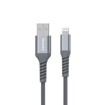 PHILIPS 防彈絲 200cm MFI lightning手機充電線 DLC4562V※限量送充電器※