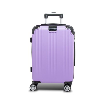 【Alldma鷗德馬】20吋ABS玩色拉鏈登機箱S2-粉紫(贈B2束帶)